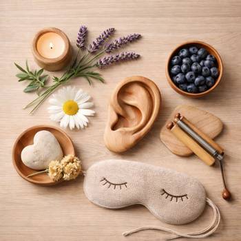 objets représentant les cinq sens